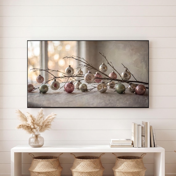 Ornaments on Branch Samsung Frame TV Art — view 6