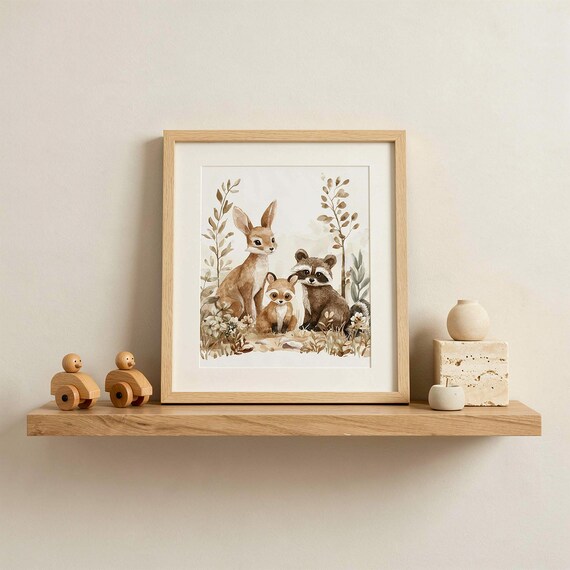 Woodland Animals Nursery Wall Art — view 6