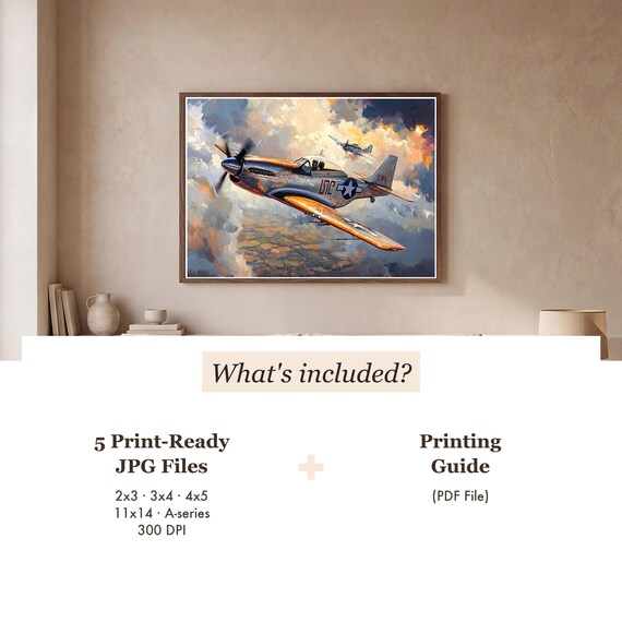 P-51 Mustang Fine Art Printable — view 3
