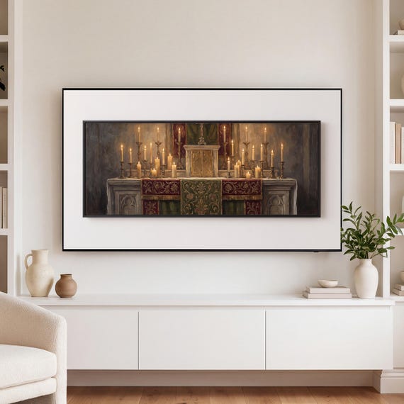 Candlelit Altar Samsung Frame TV Art — view 3