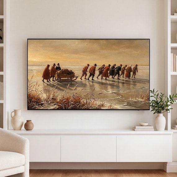 Sledge on the Ice Samsung Frame TV Art — view 3
