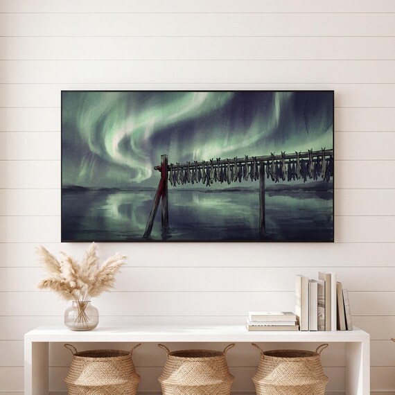 Drying Cod Racks Samsung Frame TV Art — view 6