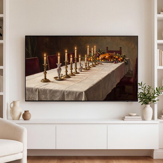 Christmas Dinner Samsung Frame TV Art Bundle of 6 — view 3