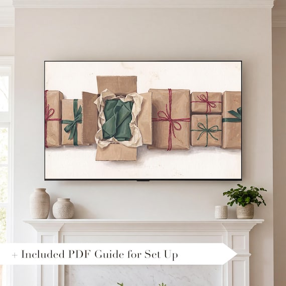 One Opened Present Samsung Frame TV Art — view 2