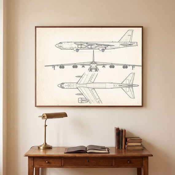 B-52 Stratofortress Blueprint Print — view 5