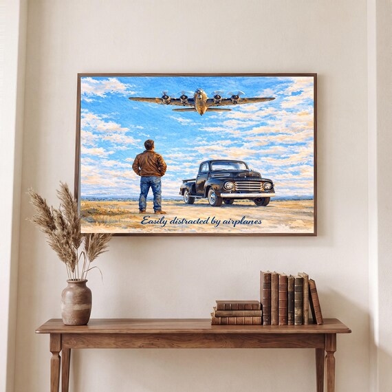 Easily Distracted by Airplanes Print — view 5