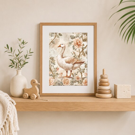 Vintage Goose Nursery Wall Art — view 5
