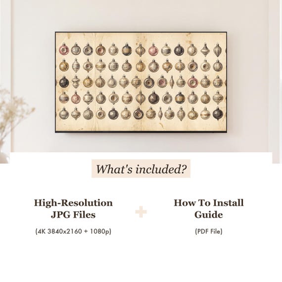 Glass Baubles Samsung Frame TV Art — view 4