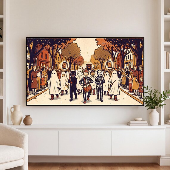 Black Cat Wall Samsung Frame TV Art — view 3