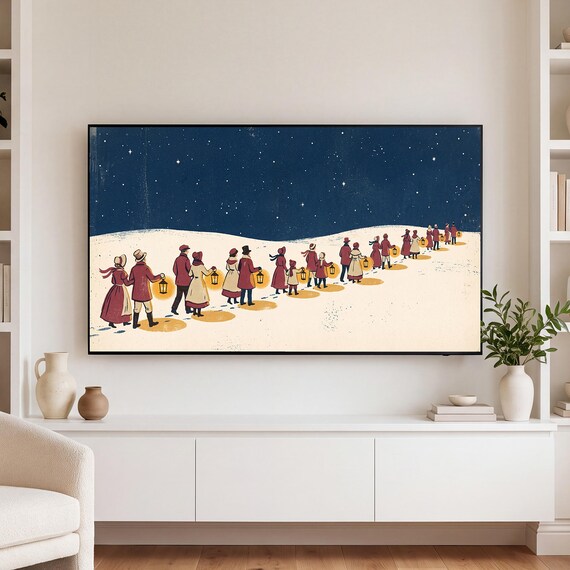 Christmas Carolers Samsung Frame TV Art Bundle of 6 — view 3