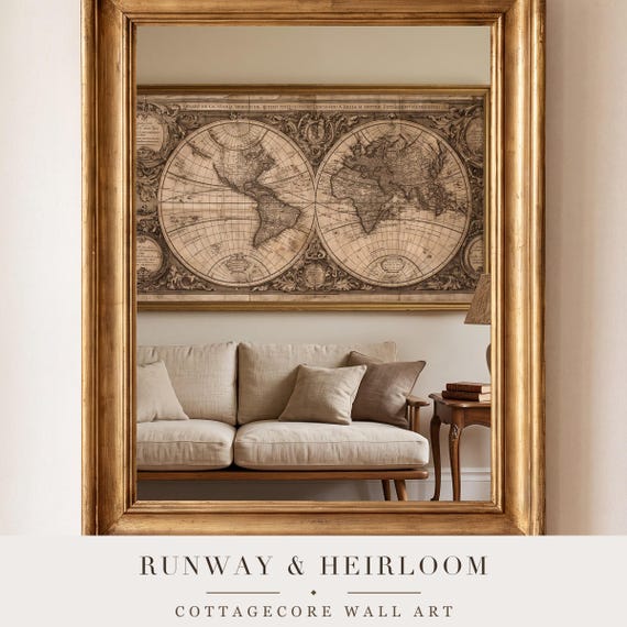 Antique World Map Printable โ view 4