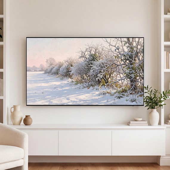 Hoarfrost Hedgerow Samsung Frame TV Art — view 3