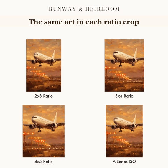Short Final at Sunset Print — view 6