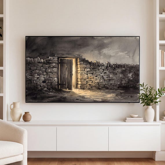 Door Ajar Samsung Frame TV Art — view 3