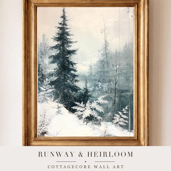 Frost Ferns on Glass Antique Oil Painting — view 4