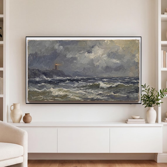 Lighthouse Light from the Sea Samsung Frame TV Art — view 3