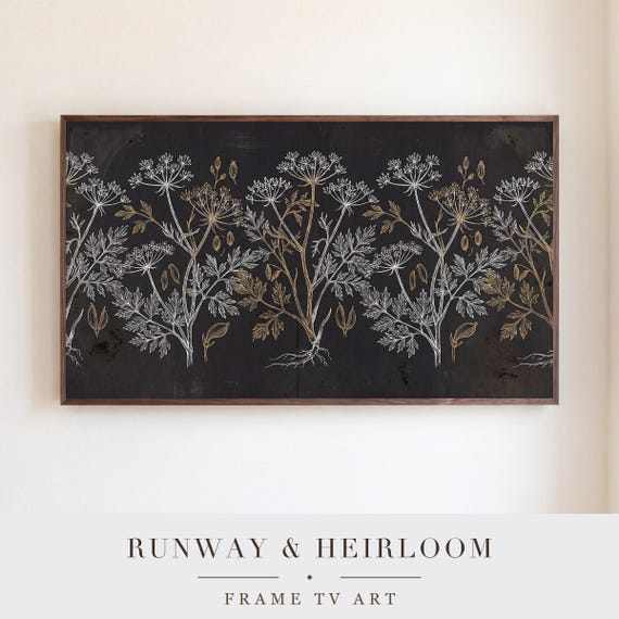 Hemlock Blackwork Samsung Frame TV Art — view 5