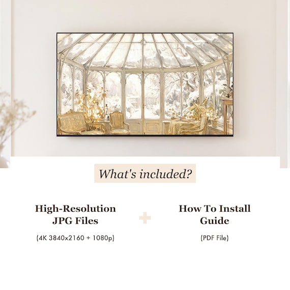 Snow on the Glass Roof Samsung Frame TV Art — view 4