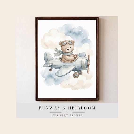 Aviator Bear Print