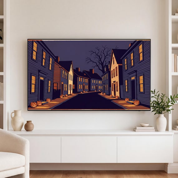 Spooky Town Halloween Samsung Frame TV Art Bundle of 6 (4K Digital Download) — view 3