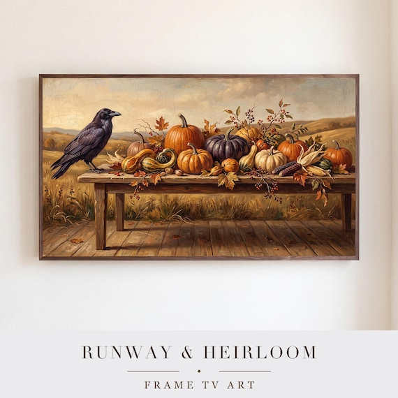 Pumpkins and Raven Samsung Frame TV Art — view 5