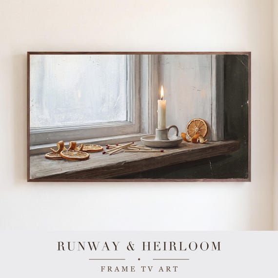 Winter Candle Samsung Frame TV Art — view 5