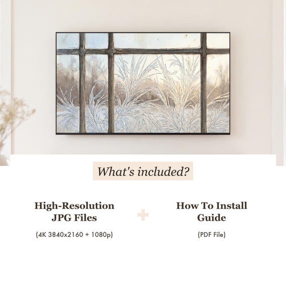 Ice Ferns Samsung Frame TV Art — view 4