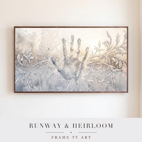 Handprint in Frost Samsung Frame TV Art — view 5