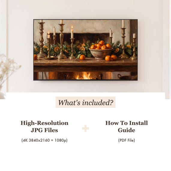 Candlesticks and Clementines Samsung Frame TV Art — view 4