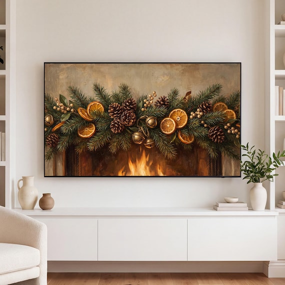 Christmas Garland Samsung Frame TV Art — view 3