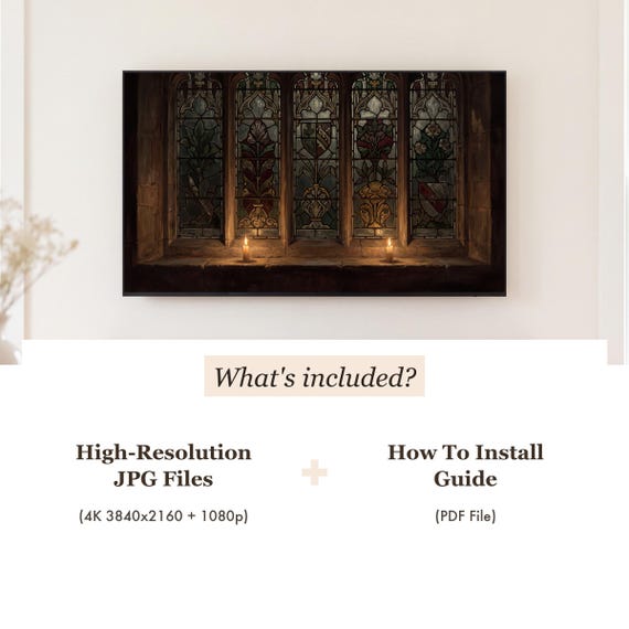 Stained Glass Window Samsung Frame TV Art — view 4