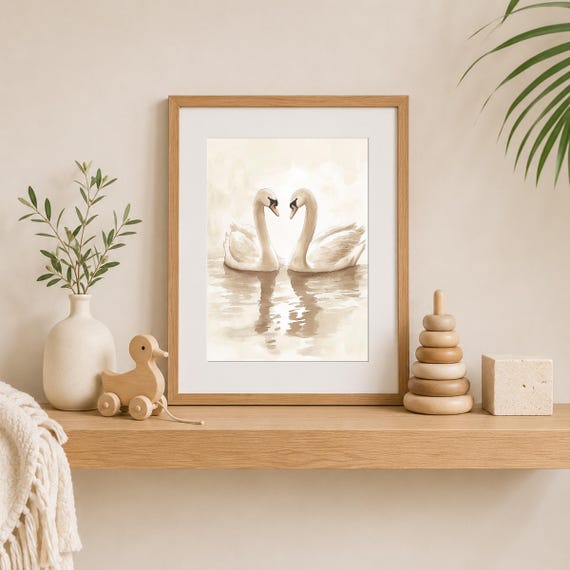 Swans Nursery Wall Art — view 5
