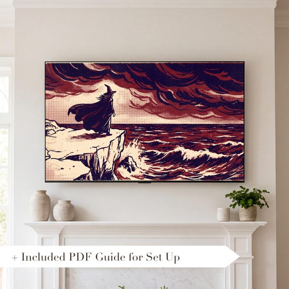 Witch and Moon Samsung Frame TV Art — view 2