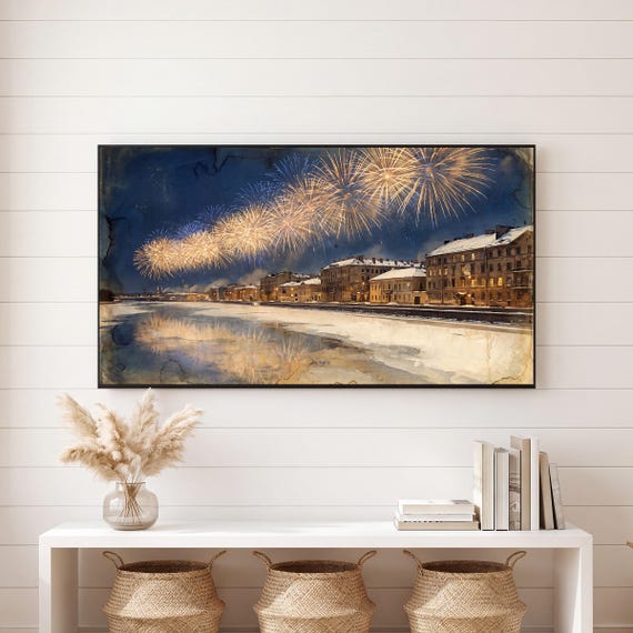Fireworks on Ice Samsung Frame TV Art — view 6