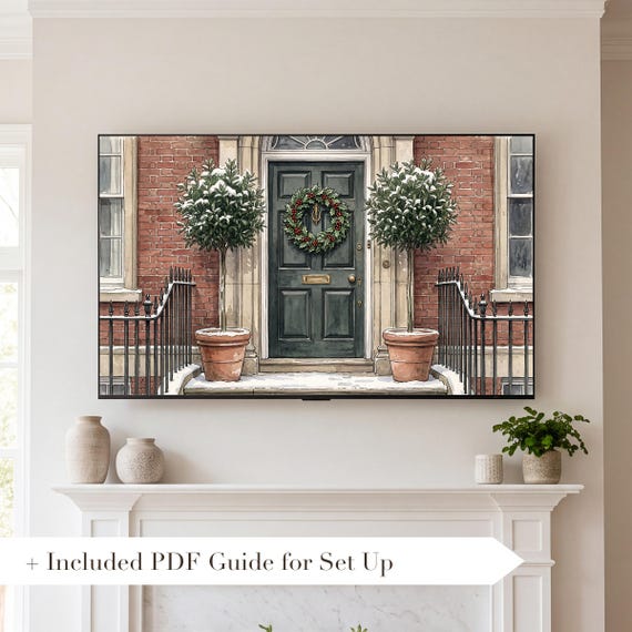 Christmas Door Samsung Frame TV Art Bundle of 6 — view 2
