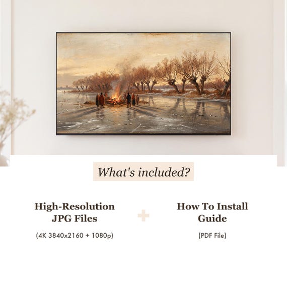 Bonfire on the Shore Samsung Frame TV Art — view 4