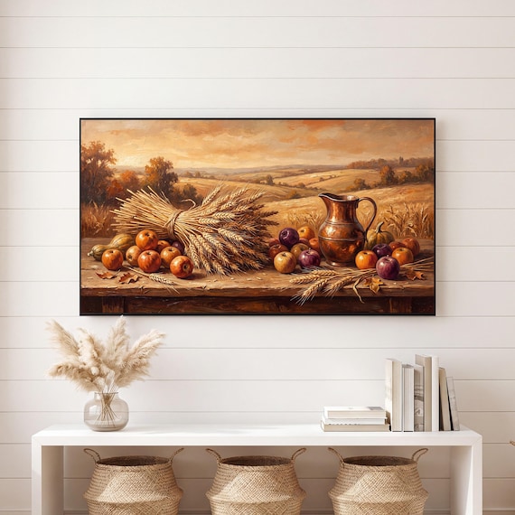 Wheat and Copper Jug Samsung Frame TV Art — view 6