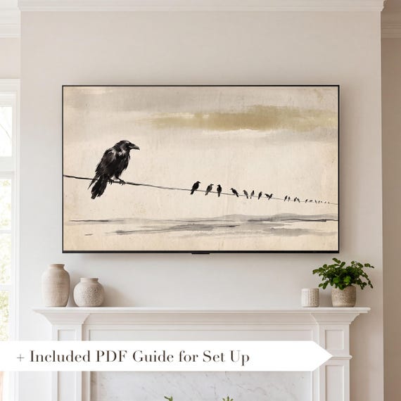 Raven Close Up Samsung Frame TV Art — view 2