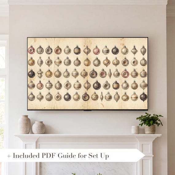 Glass Baubles Samsung Frame TV Art — view 2