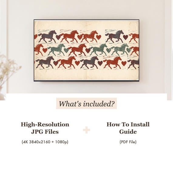 Hearts and Horses Samsung Frame TV Art — view 4