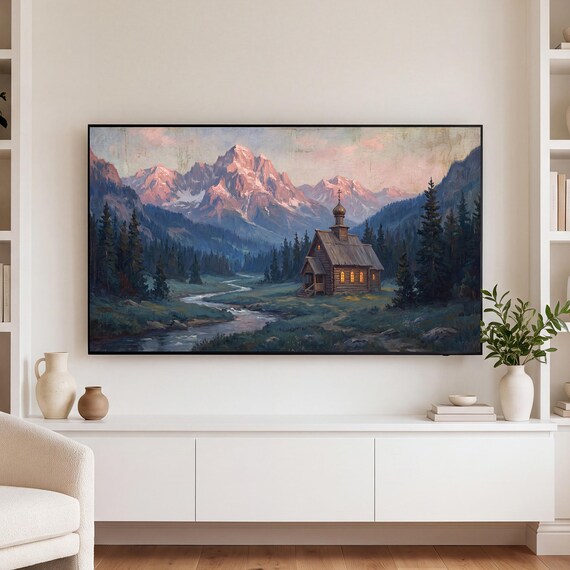 Alpine Church Samsung Frame TV Art — view 3