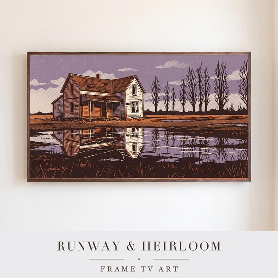 Flooded Farmhouse Samsung Frame TV Art — view 5