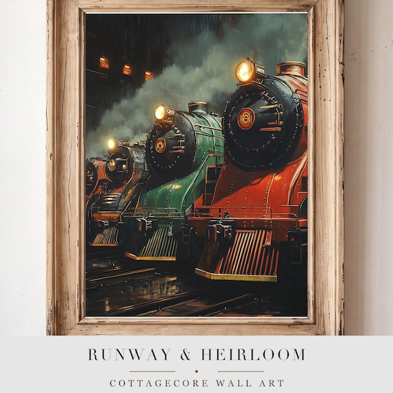 Steam Locomotive Chart Wall Art