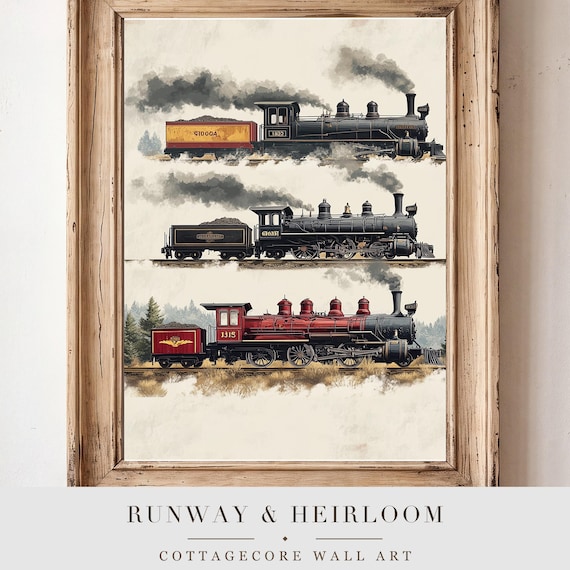 Steam Locomotive Evolution Wall Art