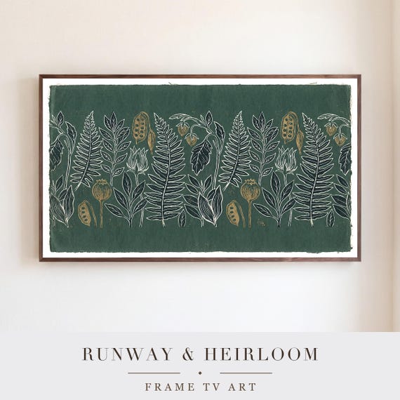 Blackwork Botanical on Spruce Samsung Frame TV Art — view 5