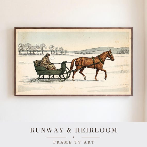 Horse and Cutter Samsung Frame TV Art — view 5