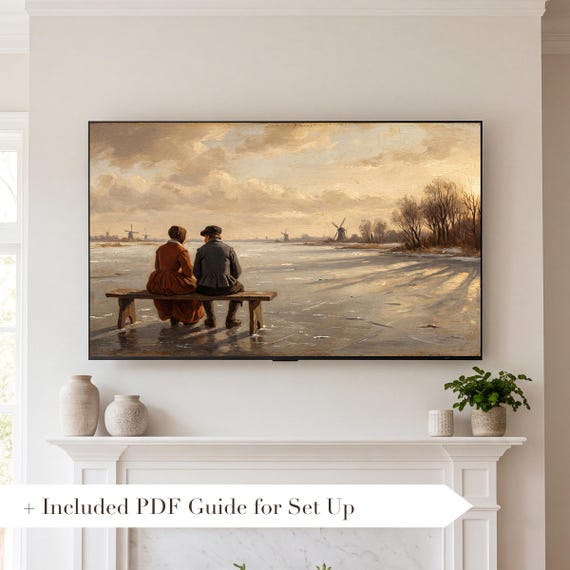 Bench at the Ice Edge Samsung Frame TV Art — view 2