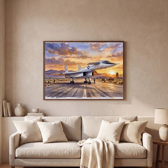 XB-70 Valkyrie Watercolor Print — view 2