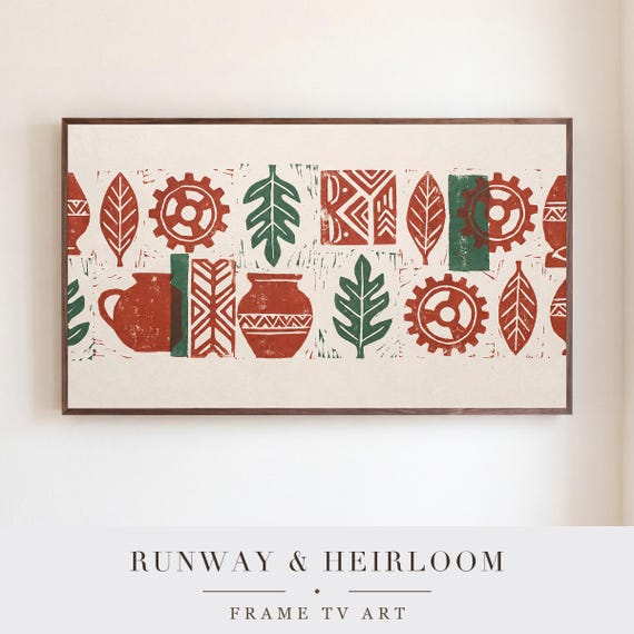 Scandi Christmas Pattern Samsung Frame TV Art — view 5