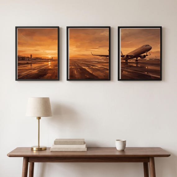 Golden Departure Triptych Set of 3 — view 4
